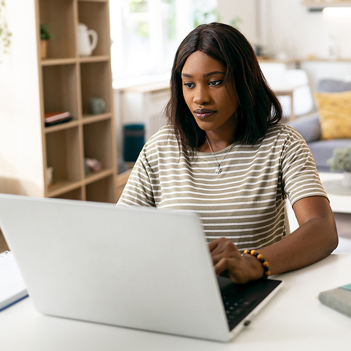 Woman Working Computer 684x684